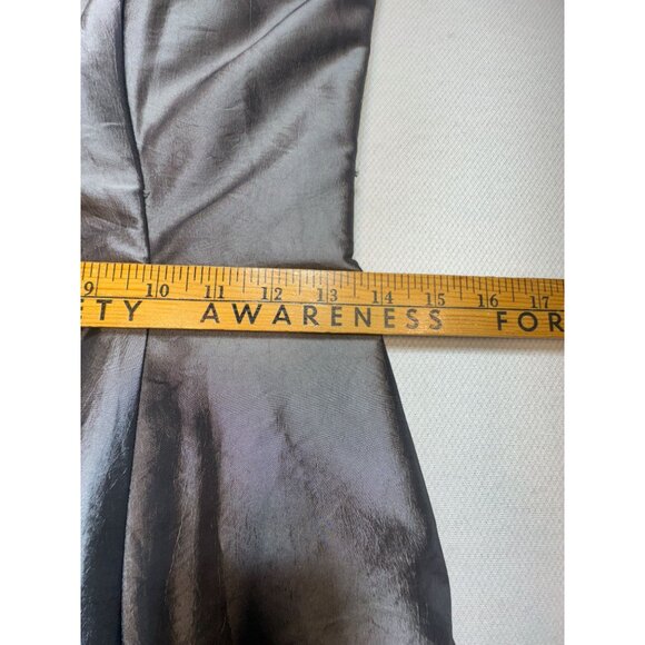 DJ Jaz Women Strapless Satin Organza Side Pick-Up Ball Gown Size Gray Silver - Picture 6 of 7